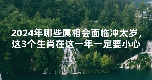 2024年哪些属相会面临冲太岁，这3个生肖在这一年一定要小心