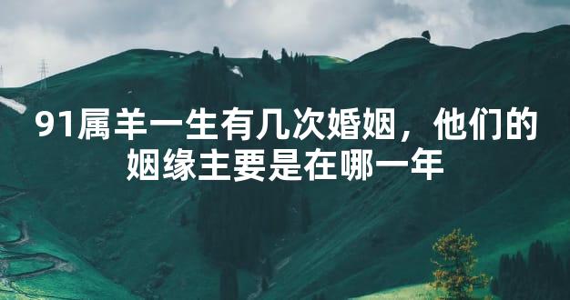 91属羊一生有几次婚姻，他们的姻缘主要是在哪一年
