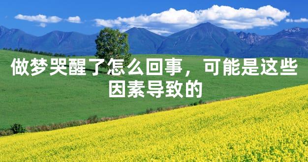 做梦哭醒了怎么回事，可能是这些因素导致的