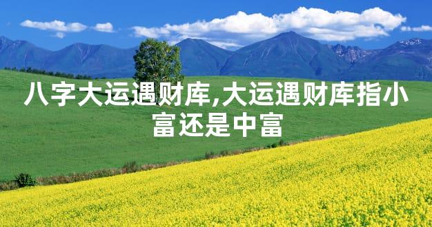 八字大运遇财库,大运遇财库指小富还是中富