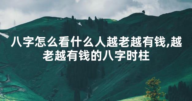 八字怎么看什么人越老越有钱,越老越有钱的八字时柱