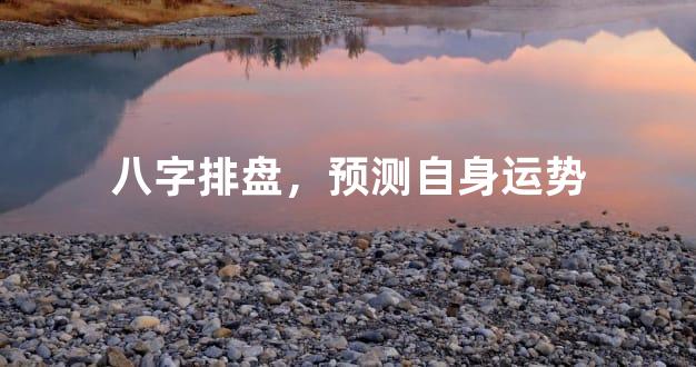 八字排盘，预测自身运势