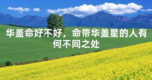 华盖命好不好，命带华盖星的人有何不同之处