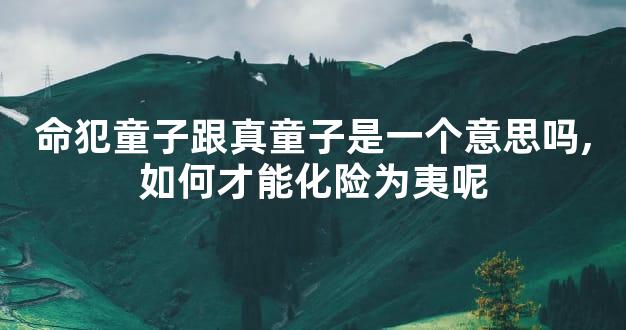 命犯童子跟真童子是一个意思吗,如何才能化险为夷呢