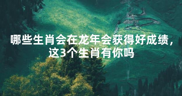 哪些生肖会在龙年会获得好成绩，这3个生肖有你吗