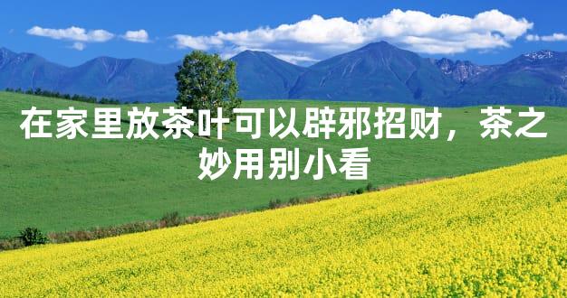 在家里放茶叶可以辟邪招财，茶之妙用别小看