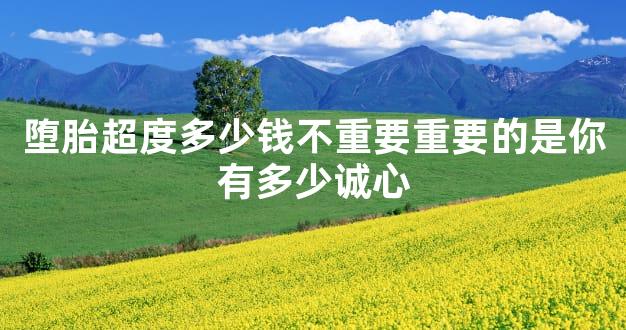 堕胎超度多少钱不重要重要的是你有多少诚心
