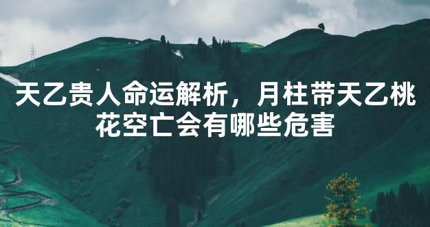 天乙贵人命运解析，月柱带天乙桃花空亡会有哪些危害