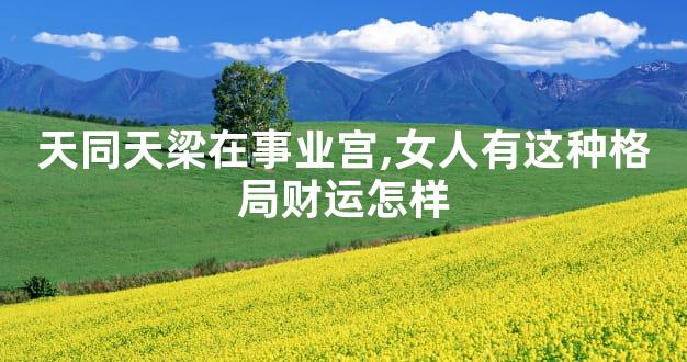 天同天梁在事业宫,女人有这种格局财运怎样