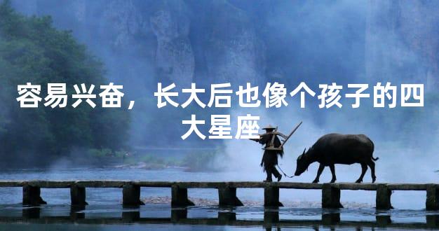 容易兴奋，长大后也像个孩子的四大星座