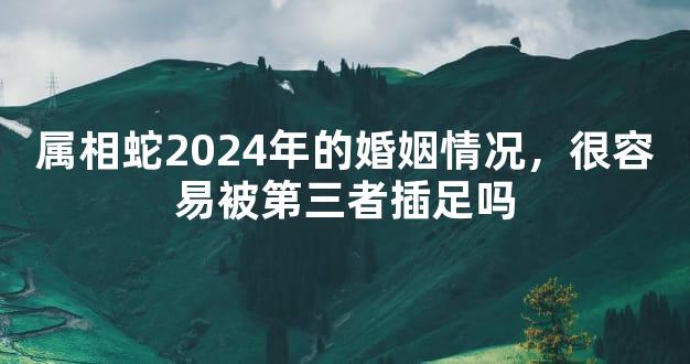 属相蛇2024年的婚姻情况，很容易被第三者插足吗