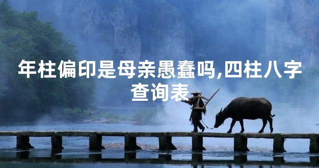 年柱偏印是母亲愚蠢吗,四柱八字查询表