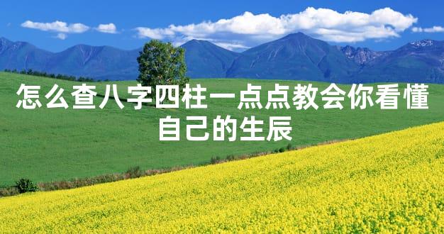 怎么查八字四柱一点点教会你看懂自己的生辰