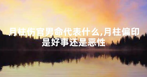 月柱伤官男命代表什么,月柱偏印是好事还是恶性