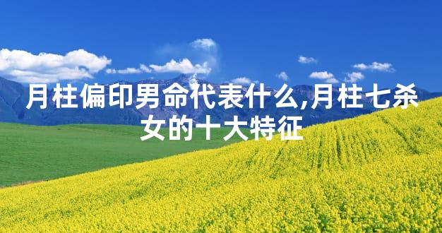 月柱偏印男命代表什么,月柱七杀女的十大特征