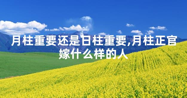 月柱重要还是日柱重要,月柱正官嫁什么样的人