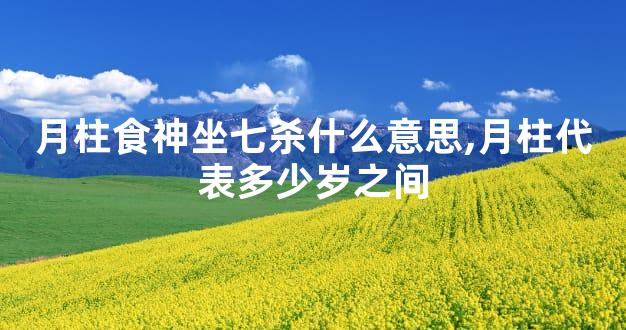 月柱食神坐七杀什么意思,月柱代表多少岁之间