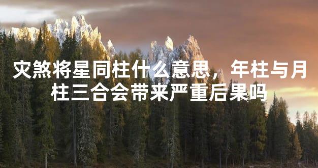 灾煞将星同柱什么意思，年柱与月柱三合会带来严重后果吗