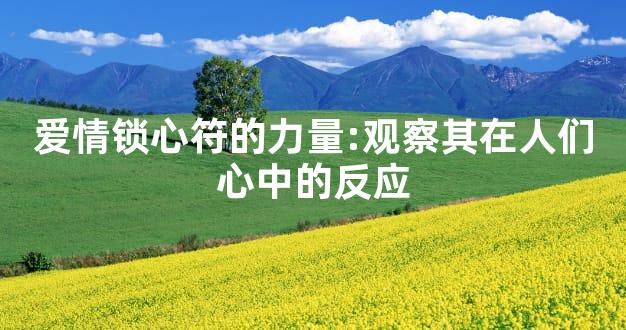 爱情锁心符的力量:观察其在人们心中的反应