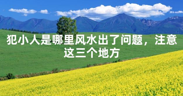犯小人是哪里风水出了问题，注意这三个地方