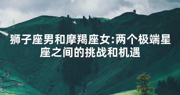狮子座男和摩羯座女:两个极端星座之间的挑战和机遇