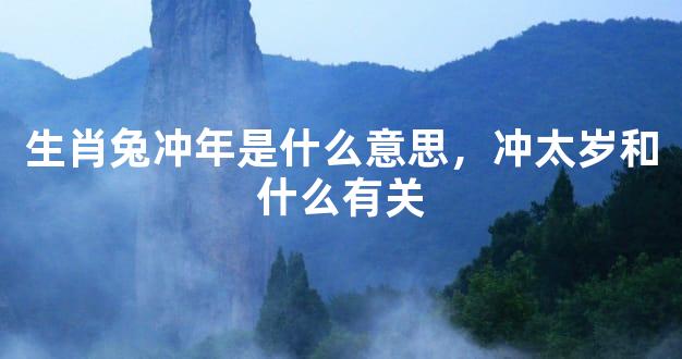 生肖兔冲年是什么意思，冲太岁和什么有关