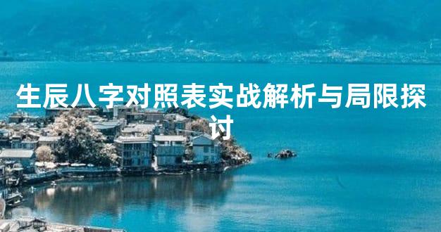 生辰八字对照表实战解析与局限探讨