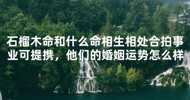 石榴木命和什么命相生相处合拍事业可提携，他们的婚姻运势怎么样