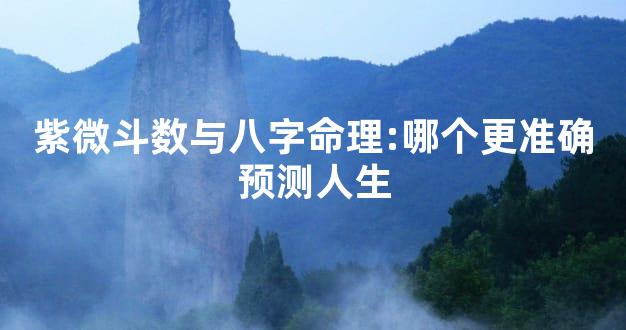 紫微斗数与八字命理:哪个更准确预测人生