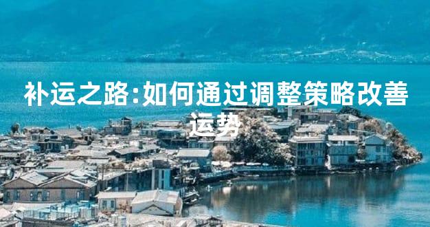 补运之路:如何通过调整策略改善运势